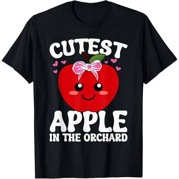 Amazon.com: Funny Cutest Apple In The Orchard Apple Picking Kids T